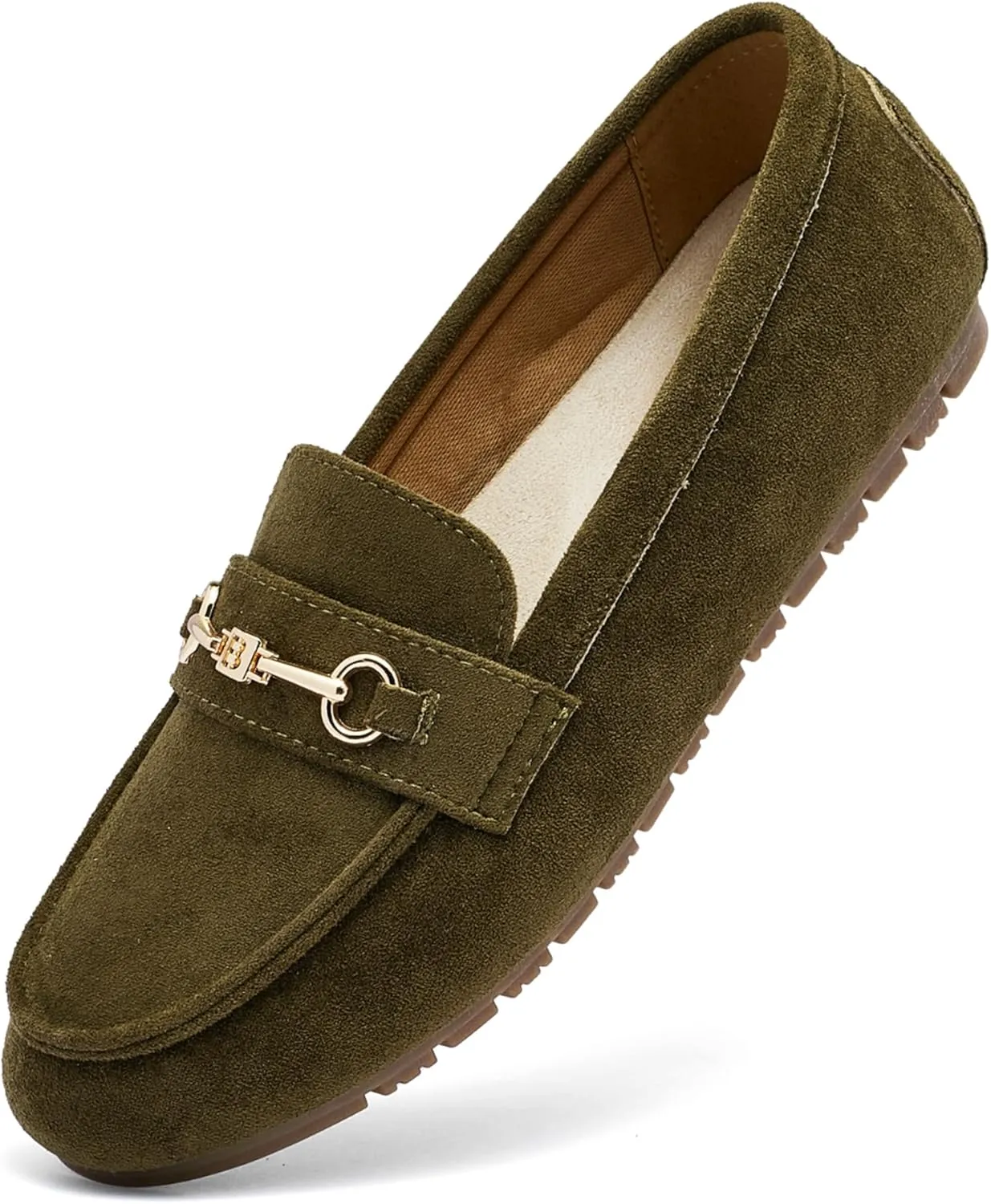 BGSTGUDS Women's Wide Loafers Shoes Cute Dressy Shoes Ladies Comfort Flats Slip Ons Work Shoes