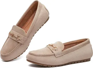 BGSTGUDS Women's Wide Loafers Shoes Cute Dressy Shoes Ladies Comfort Flats Slip Ons Work Shoes