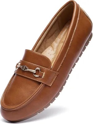 BGSTGUDS Women's Wide Loafers Shoes Cute Dressy Shoes Ladies Comfort Slip Ons Work Shoes