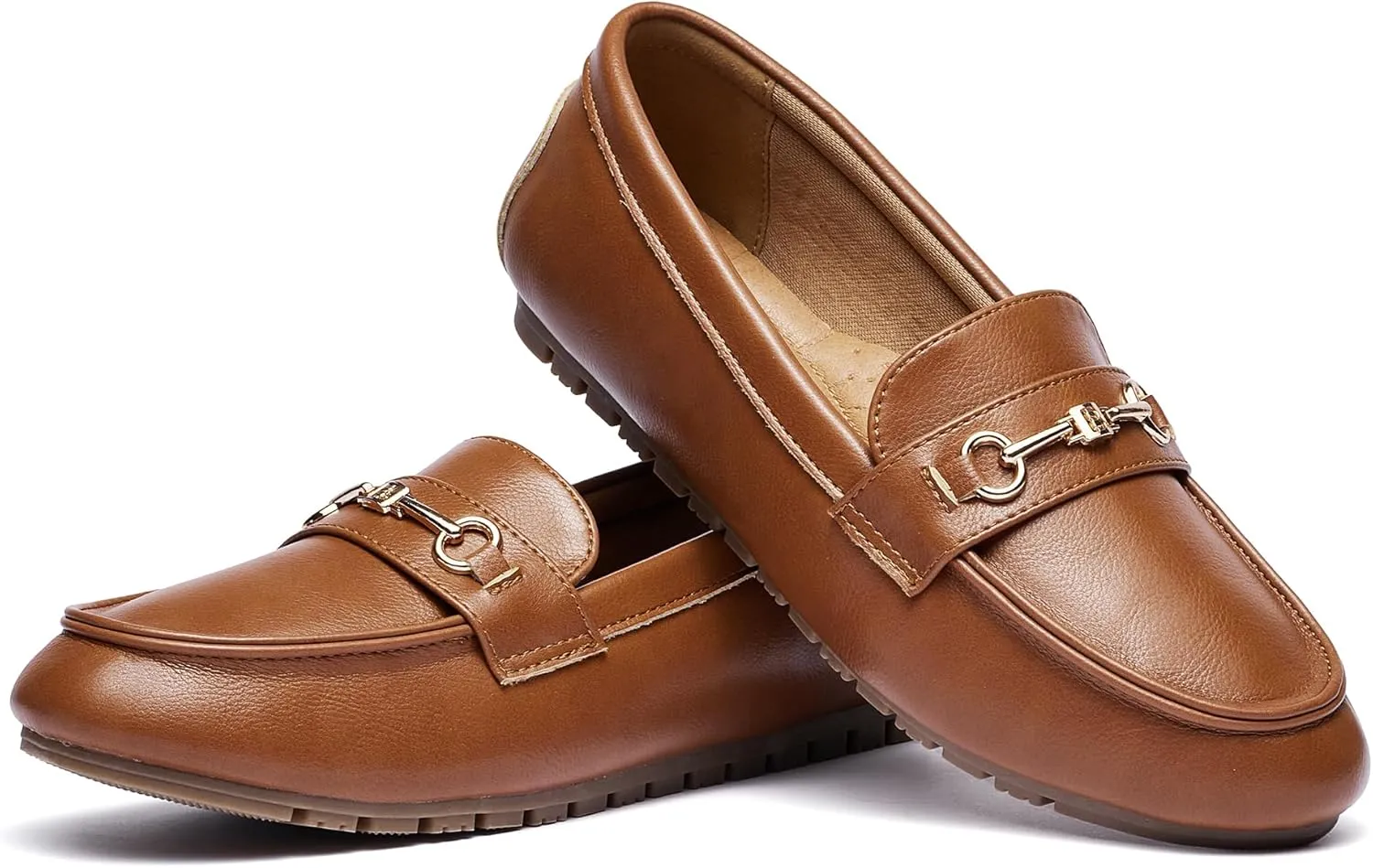 BGSTGUDS Women's Wide Loafers Shoes Cute Dressy Shoes Ladies Comfort Slip Ons Work Shoes