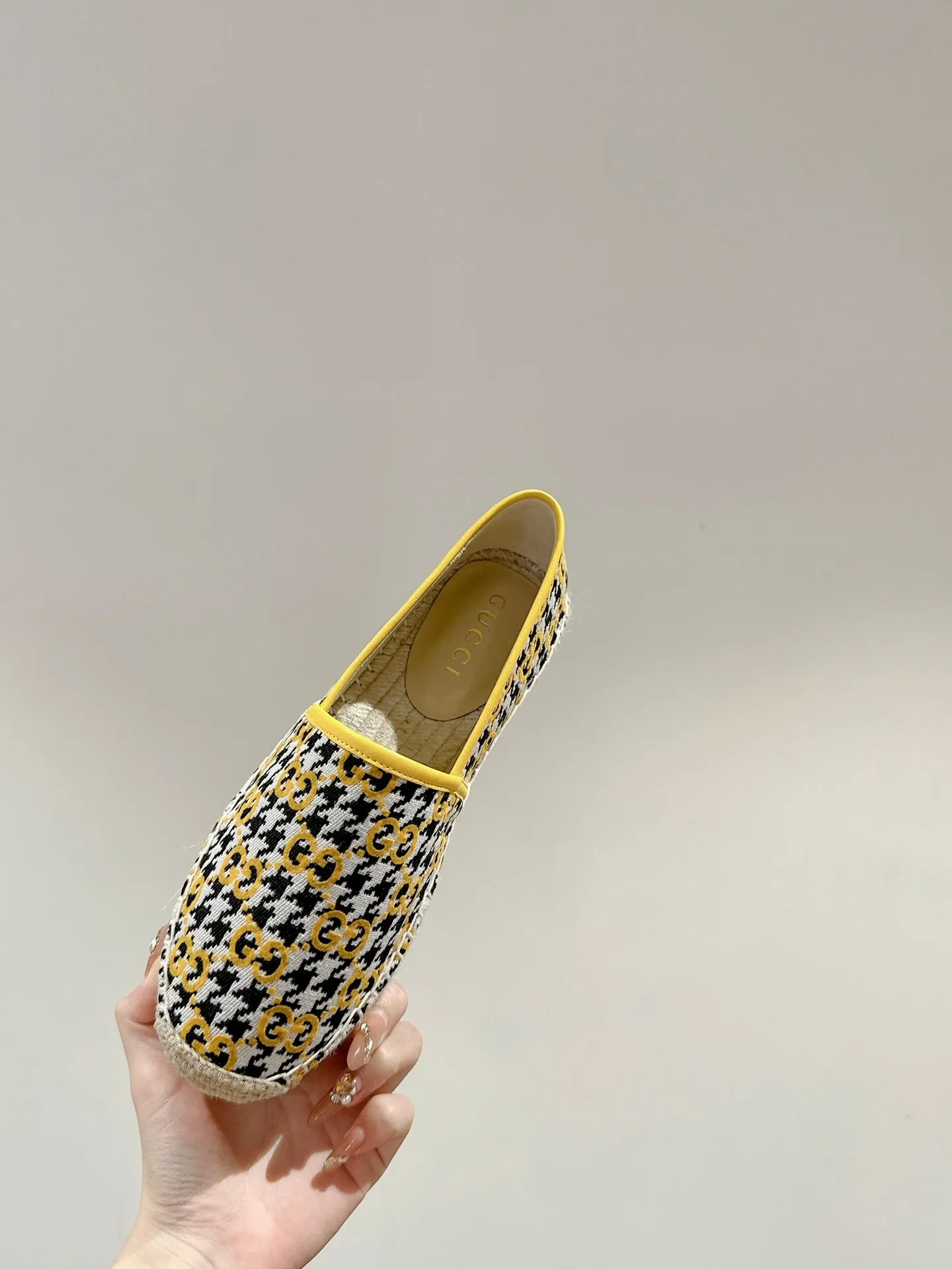BLACK LOAFER ESPADRILLE Risk-free returns All-in-one solution CANVAS Gucci LEMON AND GG