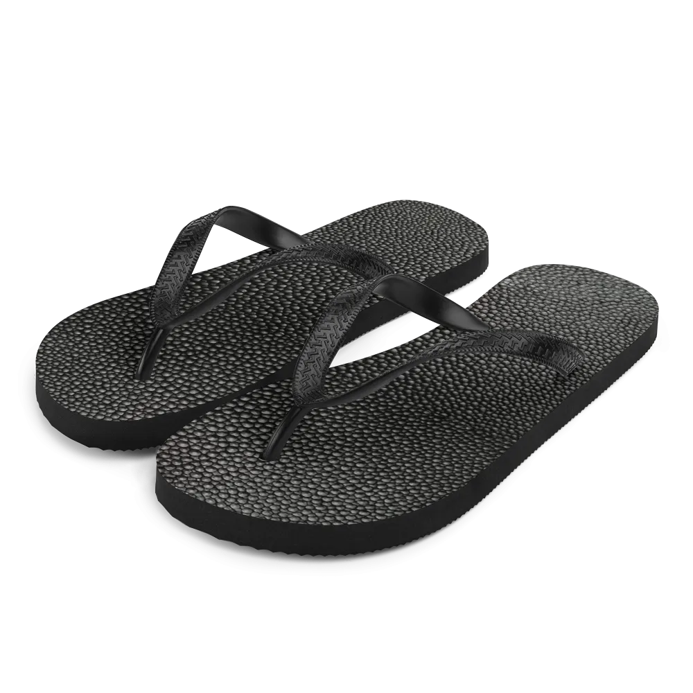 Black Pearl Stingray Flip Flops