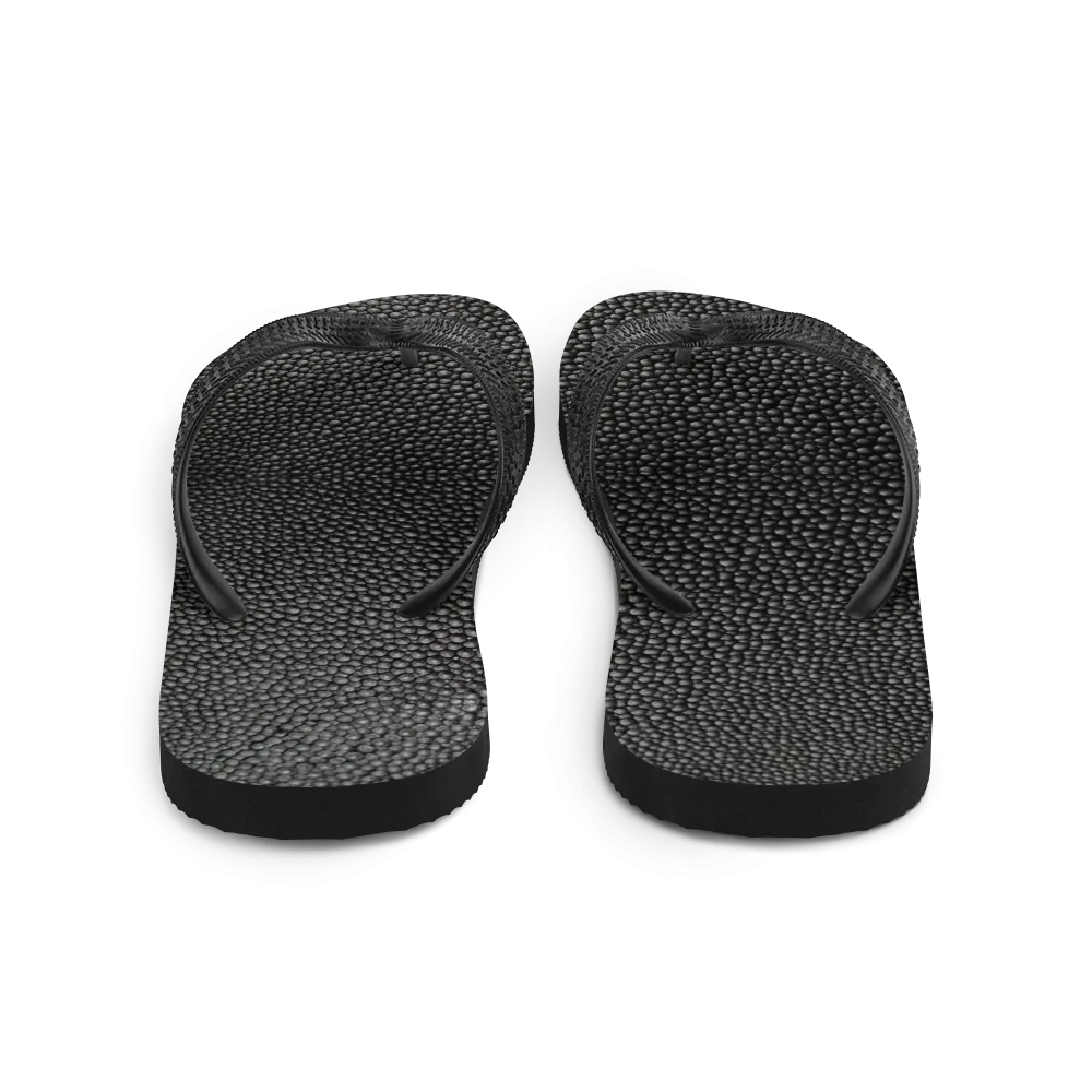 Black Pearl Stingray Flip Flops