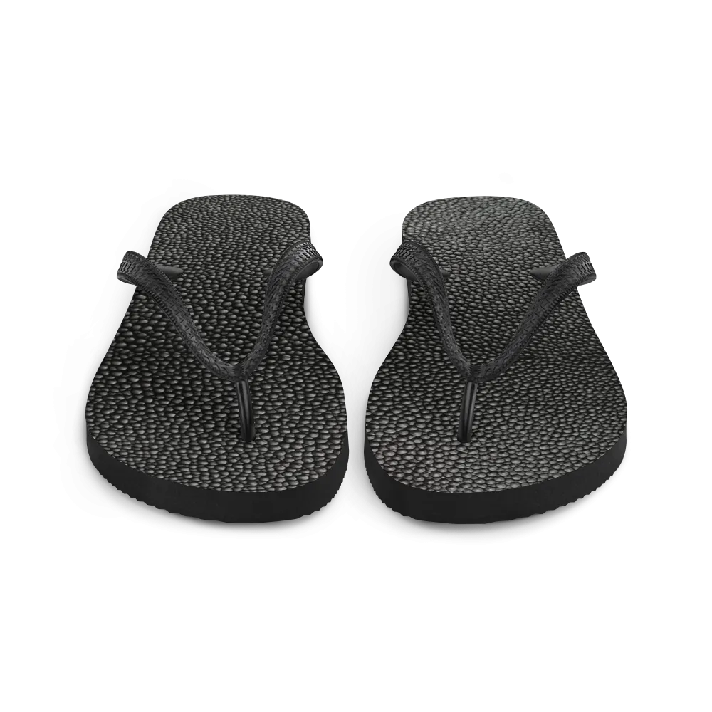 Black Pearl Stingray Flip Flops