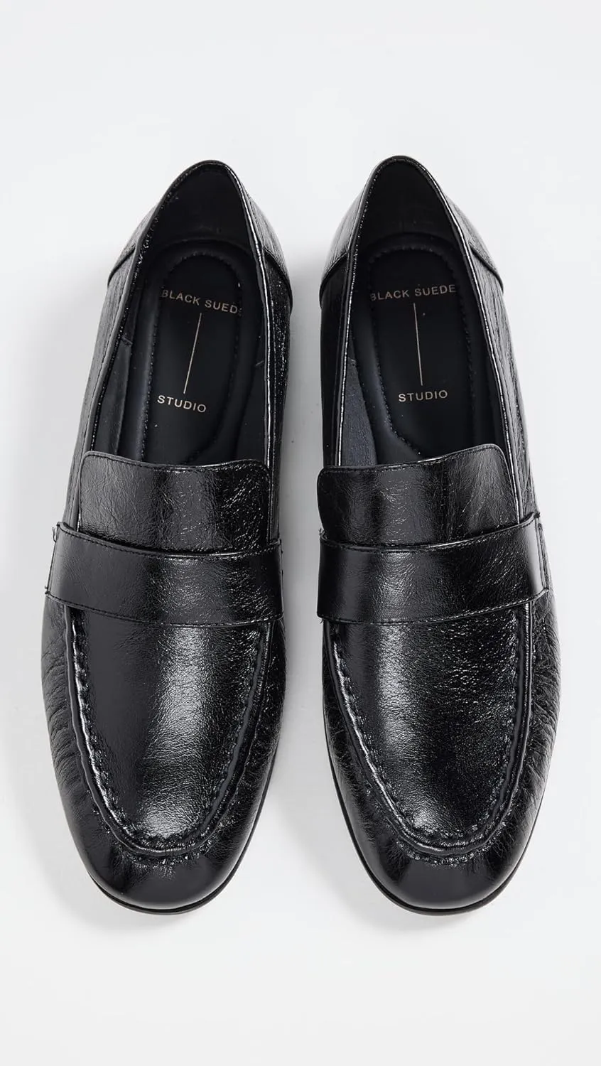 Black Suede Studio Women's Arrow Loafers