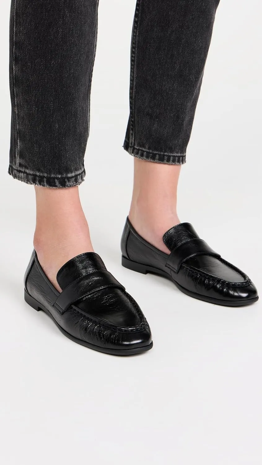 Black Suede Studio Women's Arrow Loafers