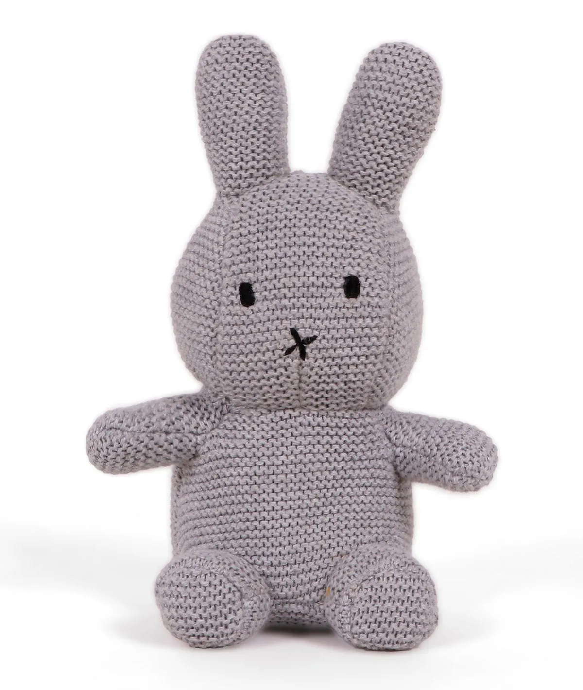 Bobby Bunny Grey 100% Cotton Knitted Stuffed Soft Toy for Babies / Kids