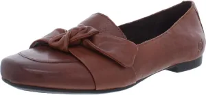 BORN Womens Carrine Leather Square Toe Fashion Loafers Brown