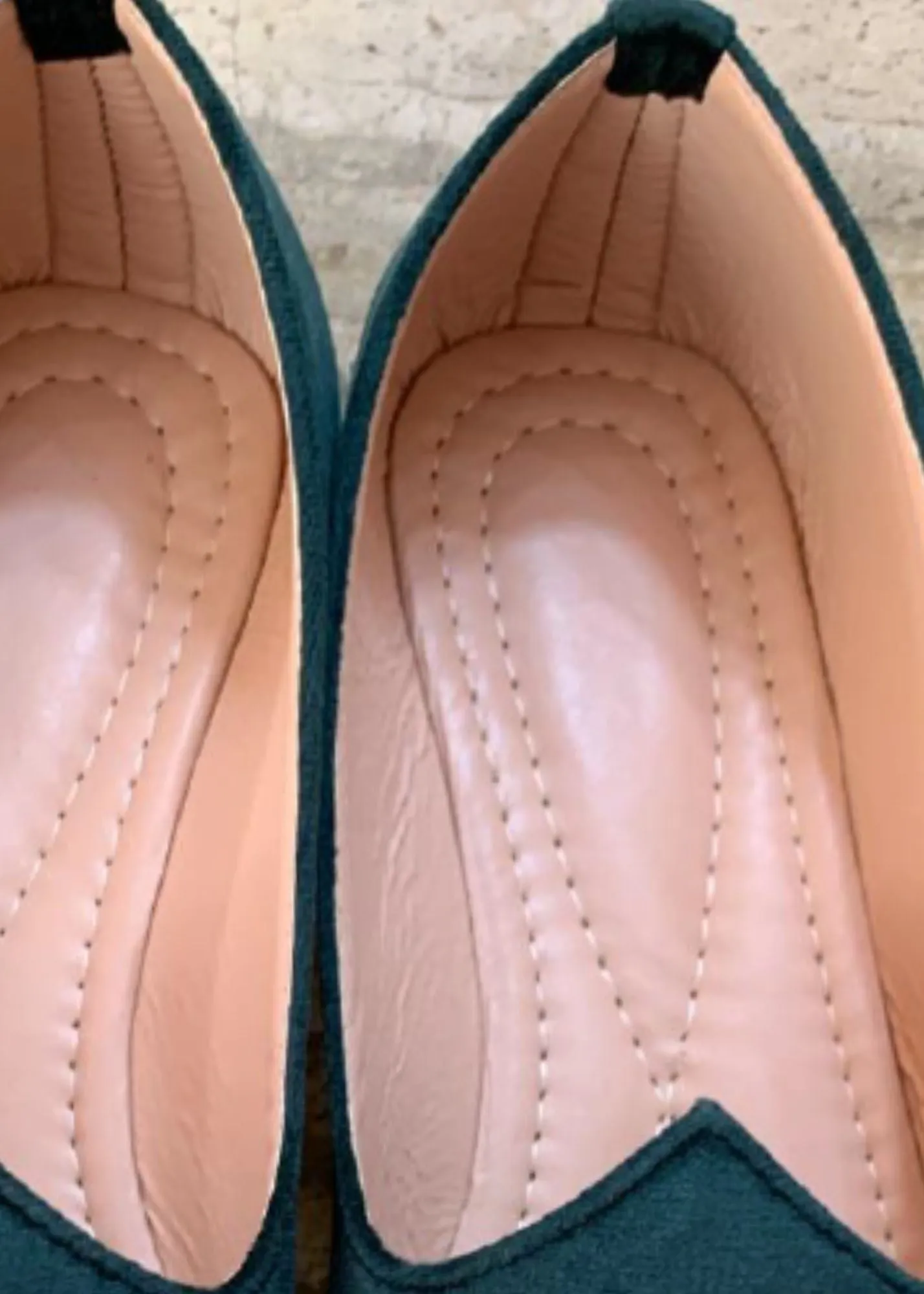 Bottle Green Hand Work Suede Loafers for Mens
