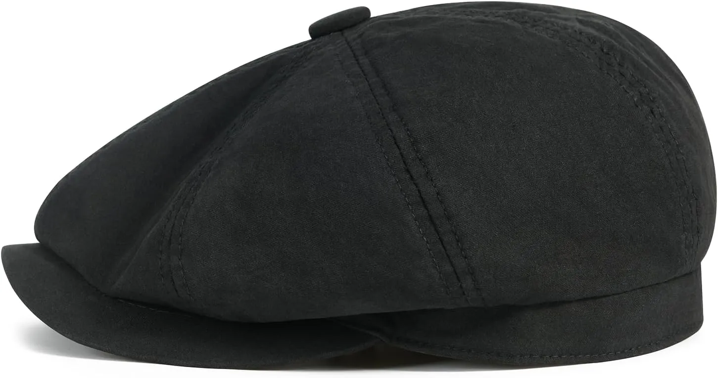 BOTVELA Men's Newsboy Gatsby Hat Cotton Vintage Flat Ivy Cabbie Cap