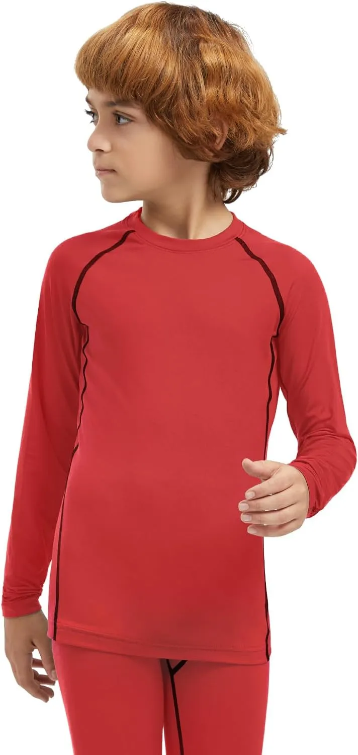 Boys' Compression Shirts Youth Long Sleeve Football Baseball Undershirt Sports Quick Dry Athletic Baselayer