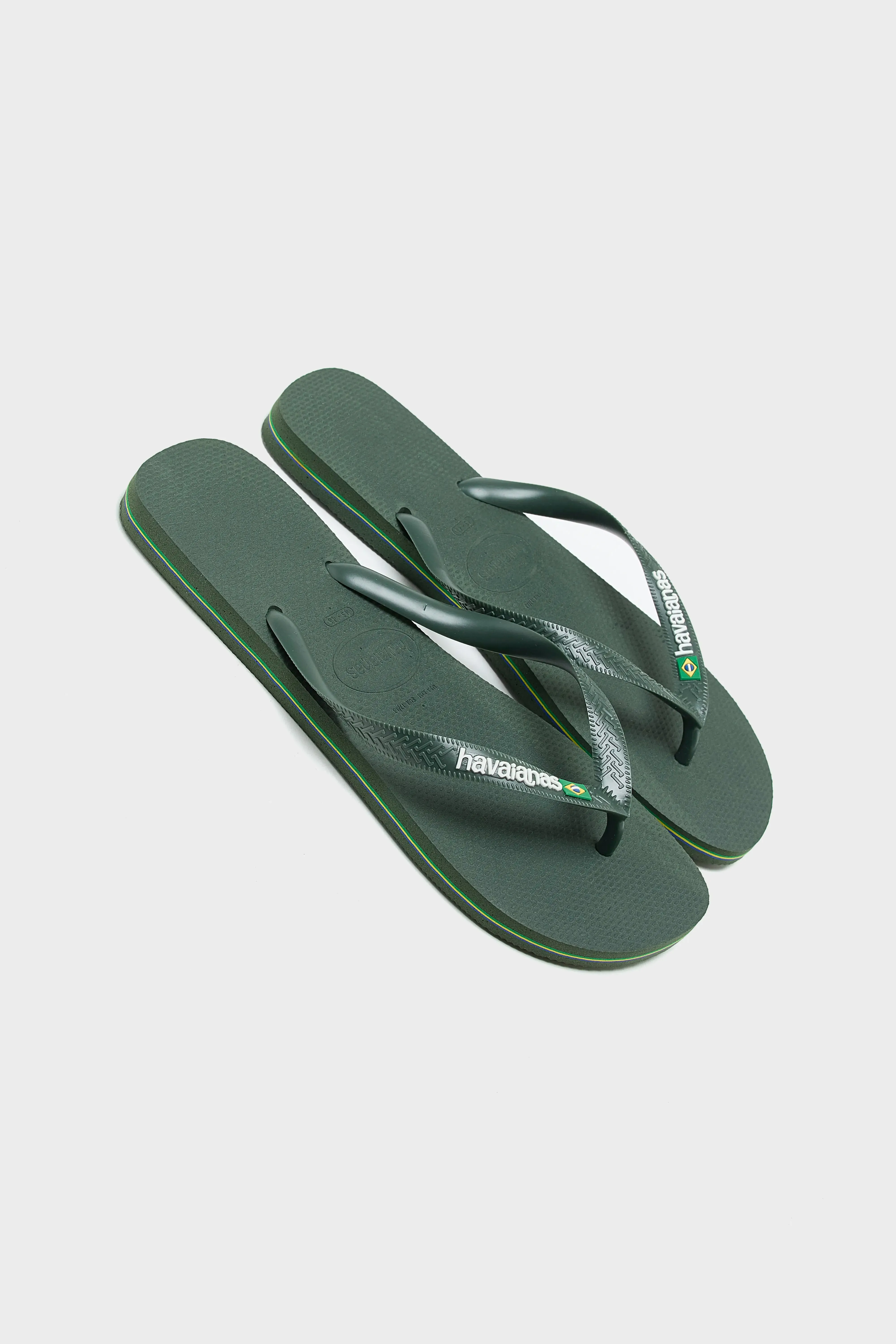 Brasil Logo Flip Flops for Men  (251 / M / GREEN)