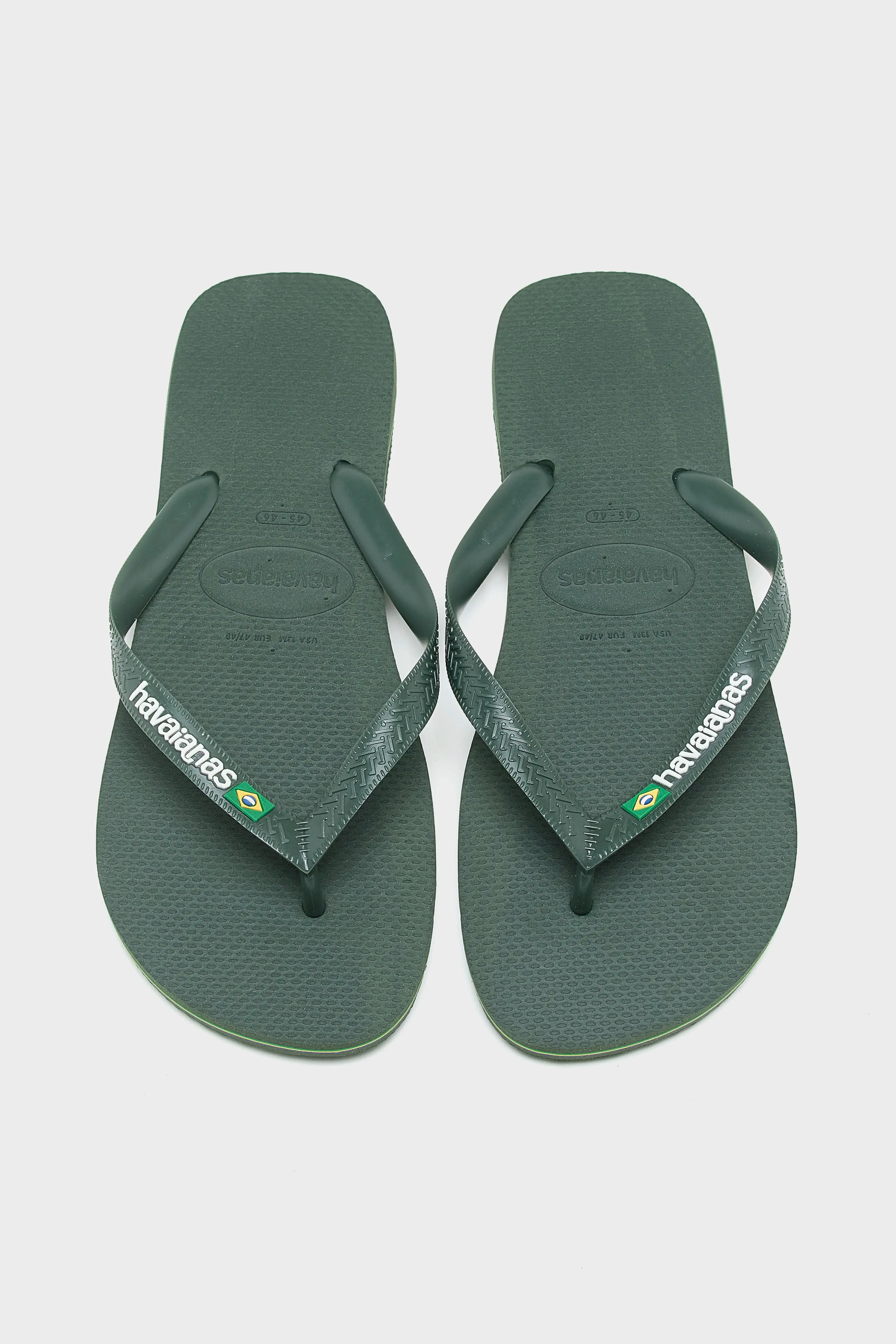 Brasil Logo Flip Flops for Men  (251 / M / GREEN)