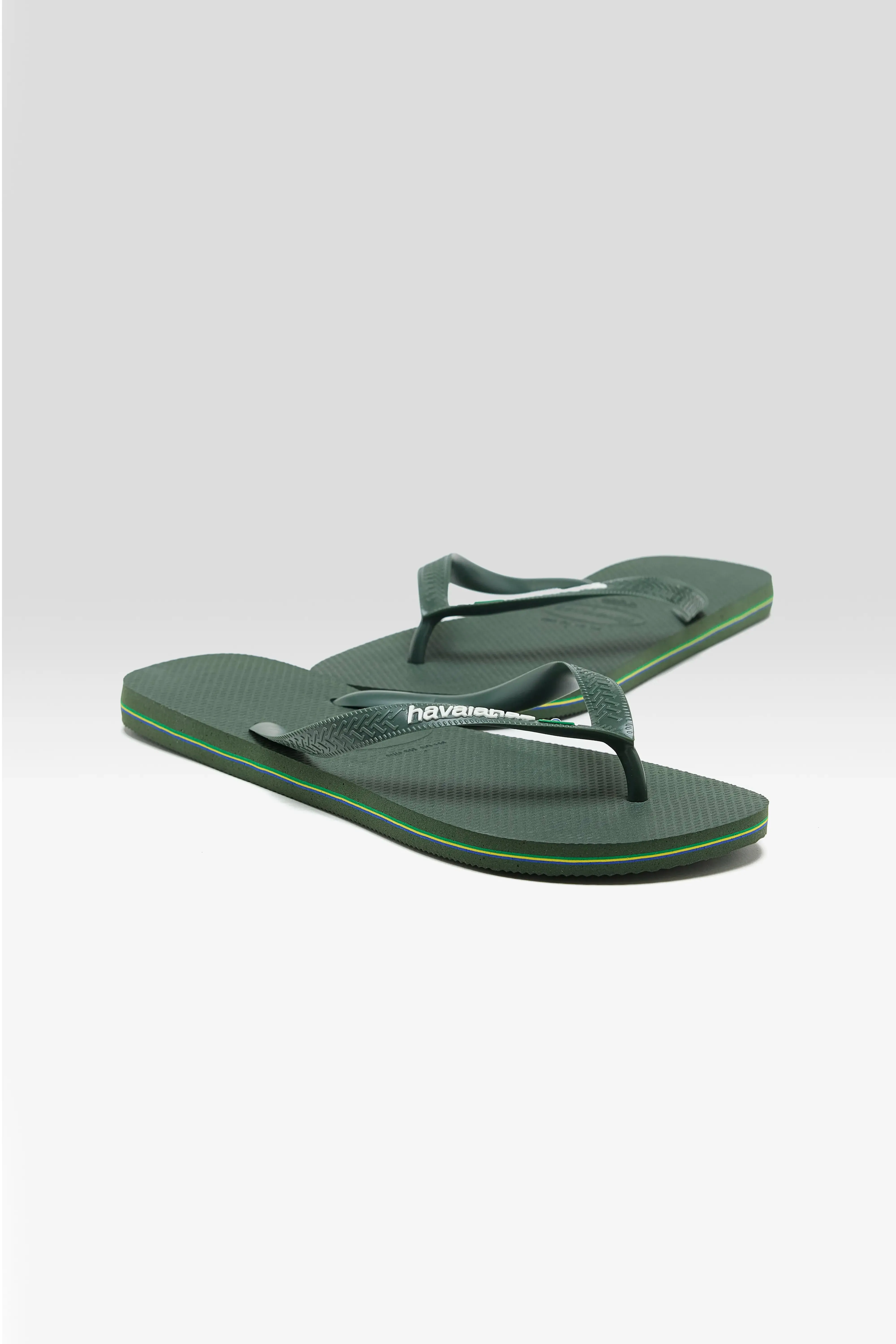 Brasil Logo Flip Flops for Men  (251 / M / GREEN)