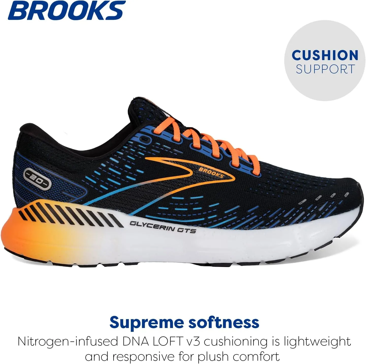 Brooks Men's Glycerin GTS 20 Supportive Running Shoe