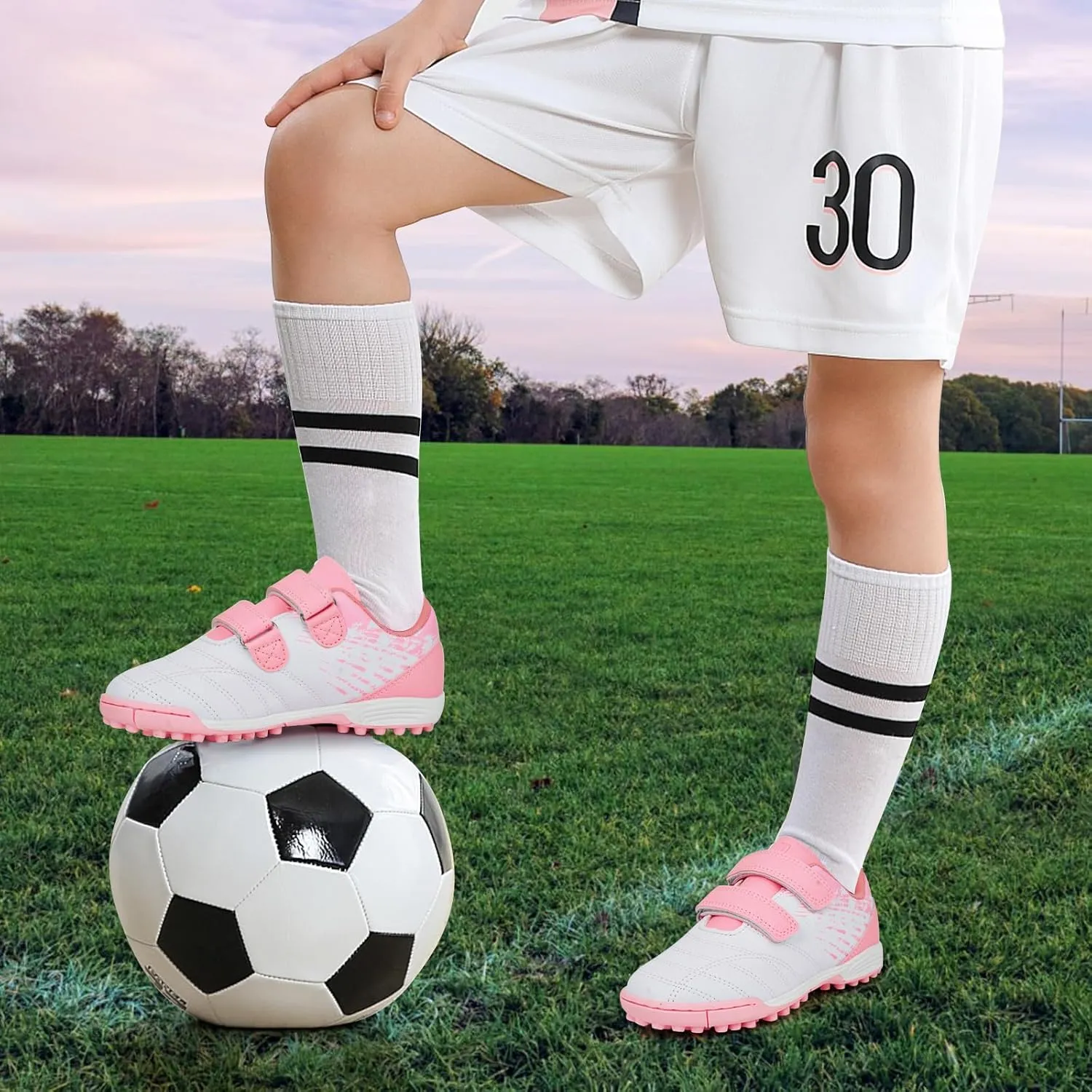 brooman Kids Comfortable Turf Soccer Shoes Athletic Football Shoes