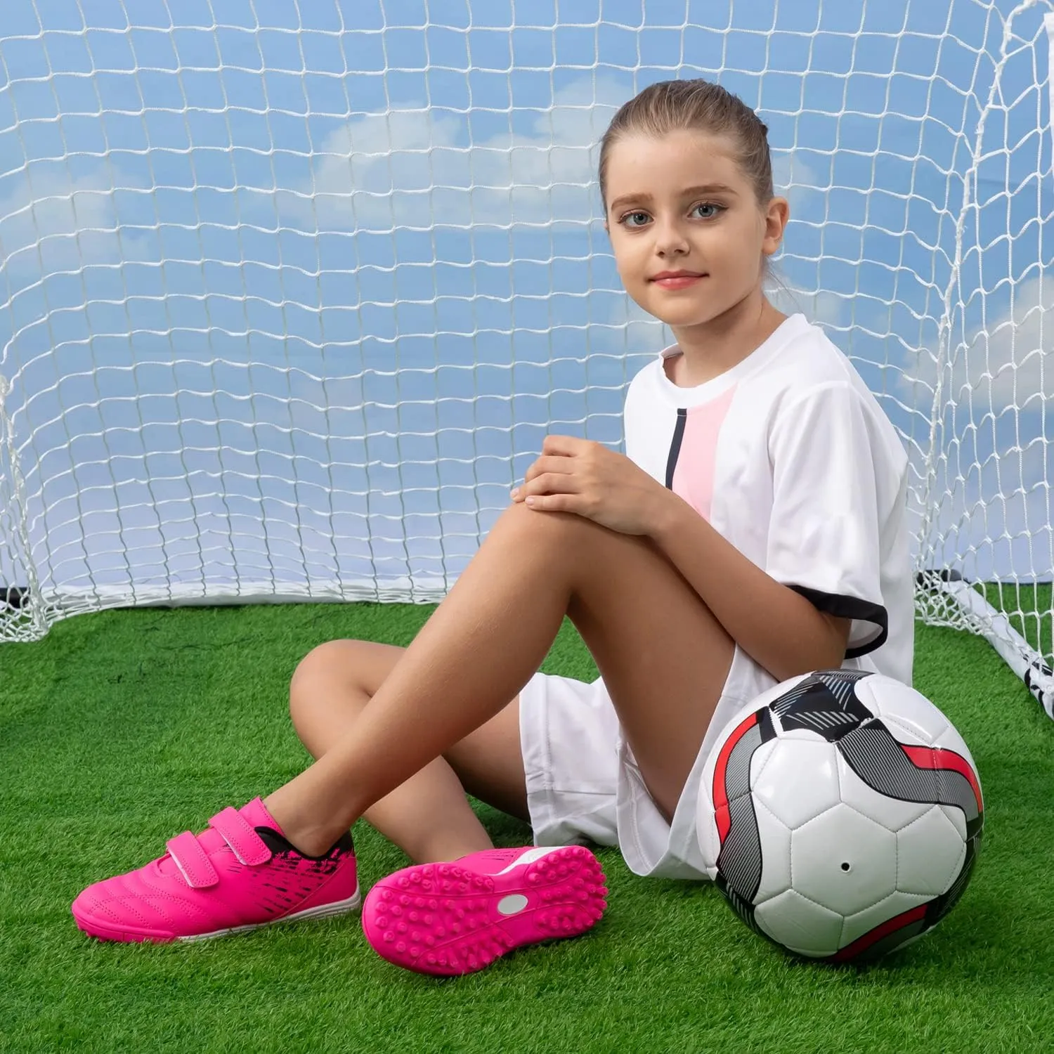 brooman Kids Comfortable Turf Soccer Shoes Athletic Football Shoes