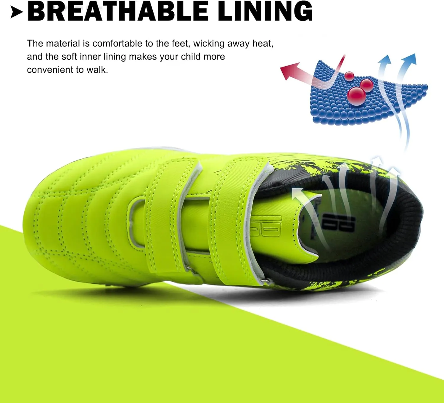 brooman Kids Comfortable Turf Soccer Shoes Athletic Football Shoes