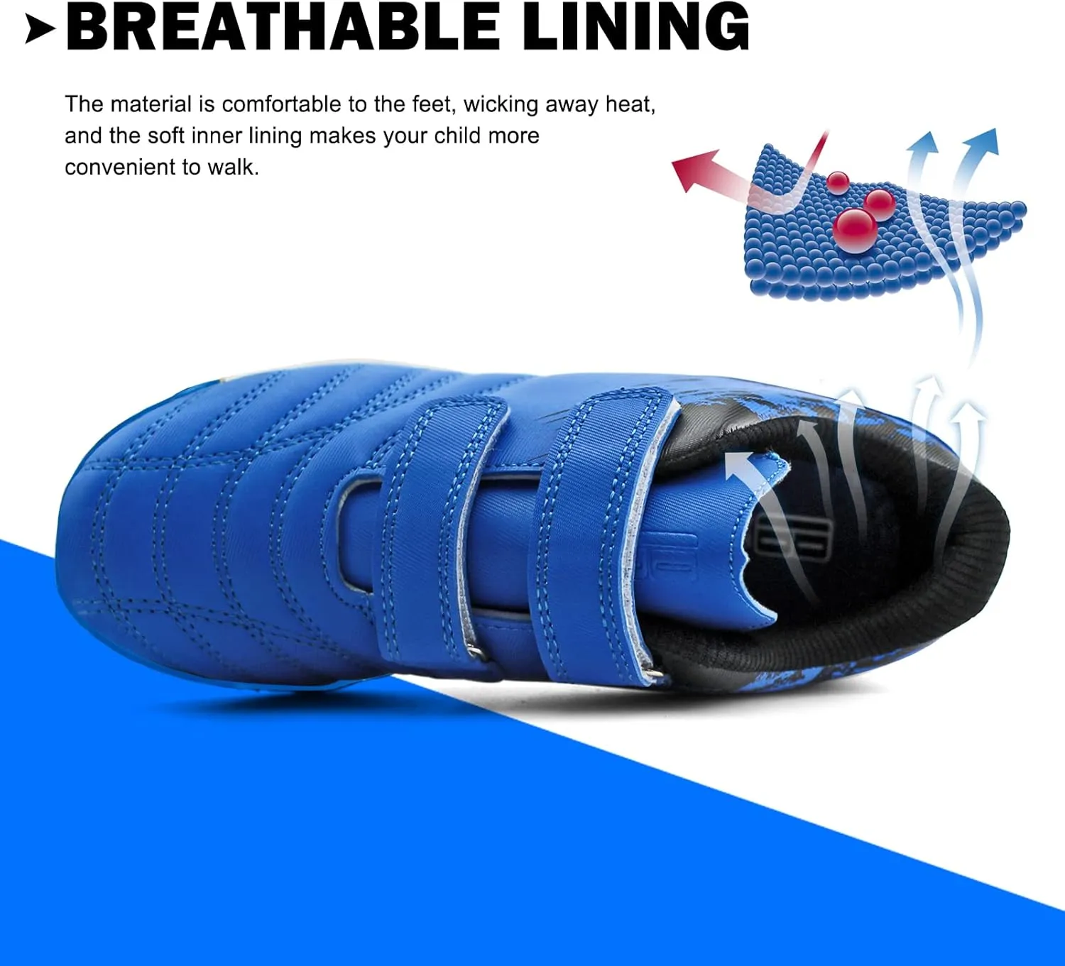 brooman Kids Comfortable Turf Soccer Shoes Athletic Football Shoes
