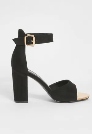 Buckle Detail Block Heel Sandal