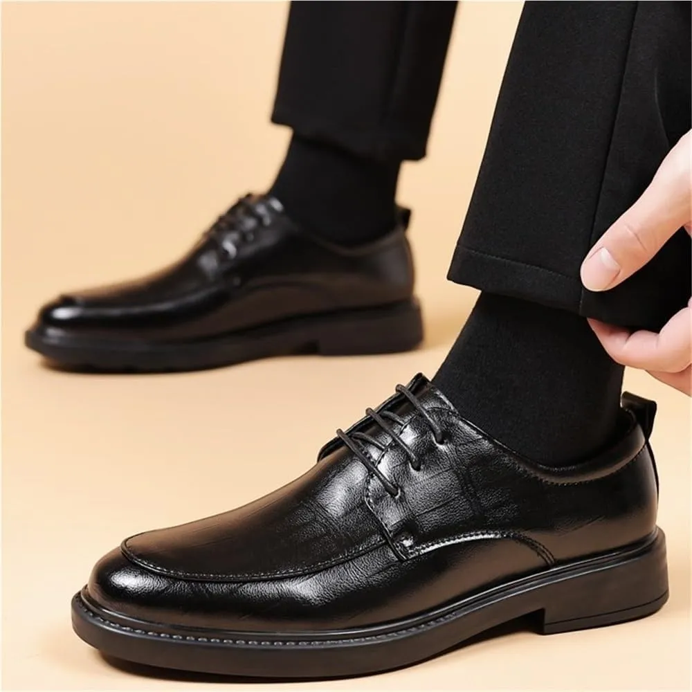 Business Lace-ups Wedding Shoe Soft Bottom Casual Shoes Retro Comfortable Oxfords for Tuxedo for Men Formal Occasions