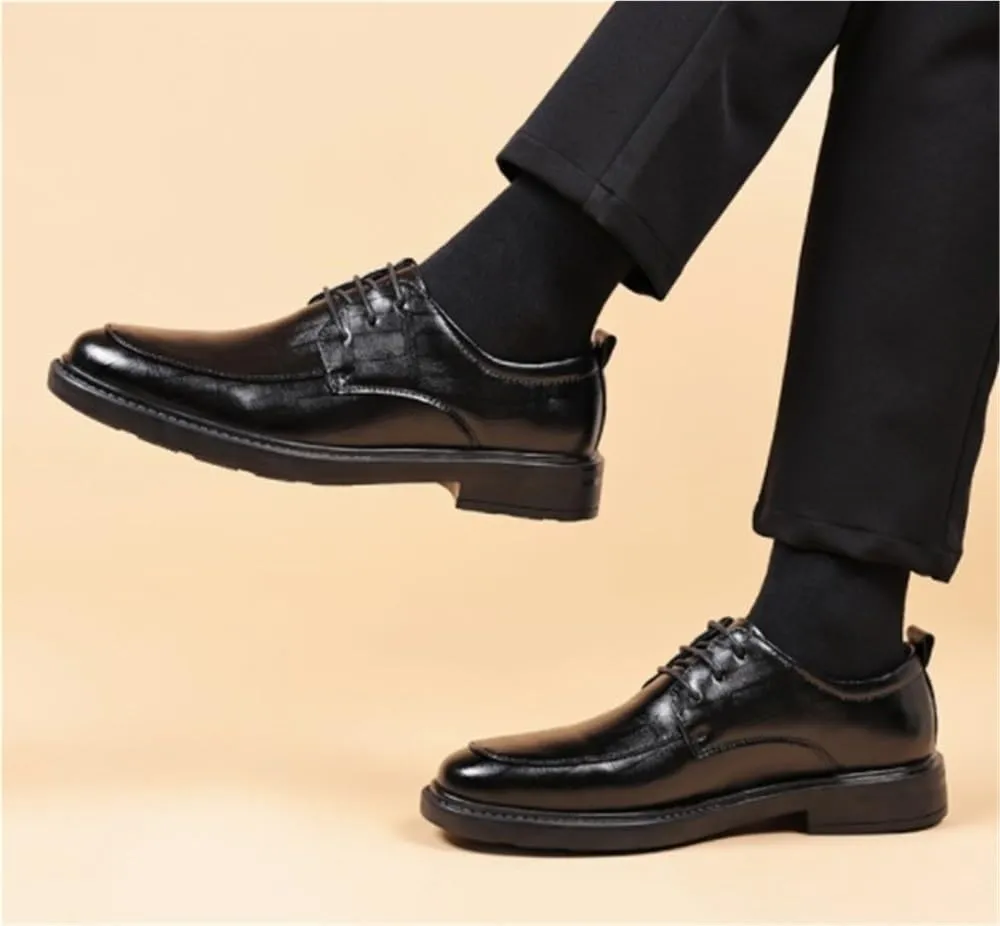 Business Lace-ups Wedding Shoe Soft Bottom Casual Shoes Retro Comfortable Oxfords for Tuxedo for Men Formal Occasions