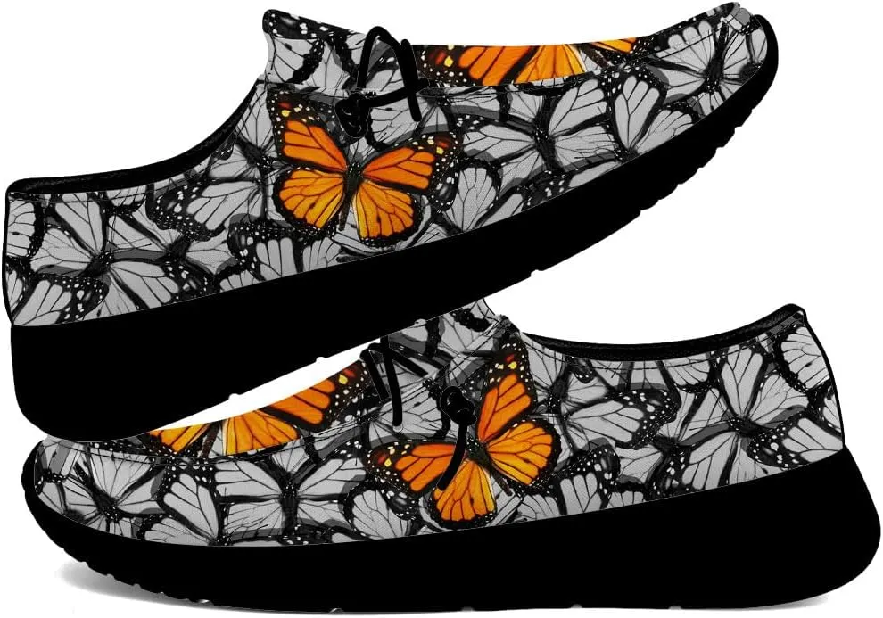 Butterfly Slip-on Shoes Women Loafers Walking Shoes Gifts for Women Men