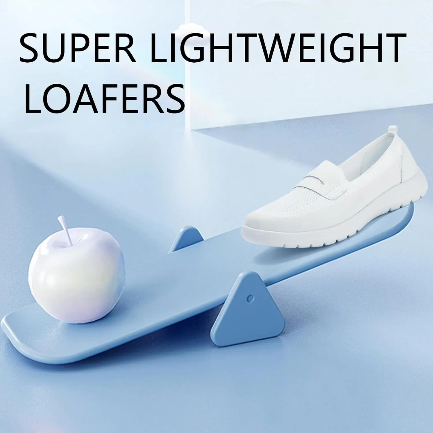 Buyrew Loafers for Women Comfort Slip On Walking Shoes Knit Dressy Comfortable Business Casual Work Flats