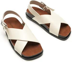 C. Paravano Women Sandals,Comfortable Dressy Flat Slides Summer Sandals with Arch Support for Walking Beach Casual Adjustable Buckle Slip-Ons Fashion Shoes