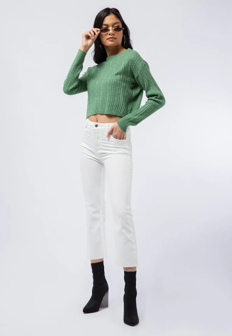 Cable Knit Long Sleeve Sweater