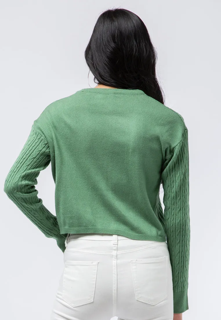 Cable Knit Long Sleeve Sweater