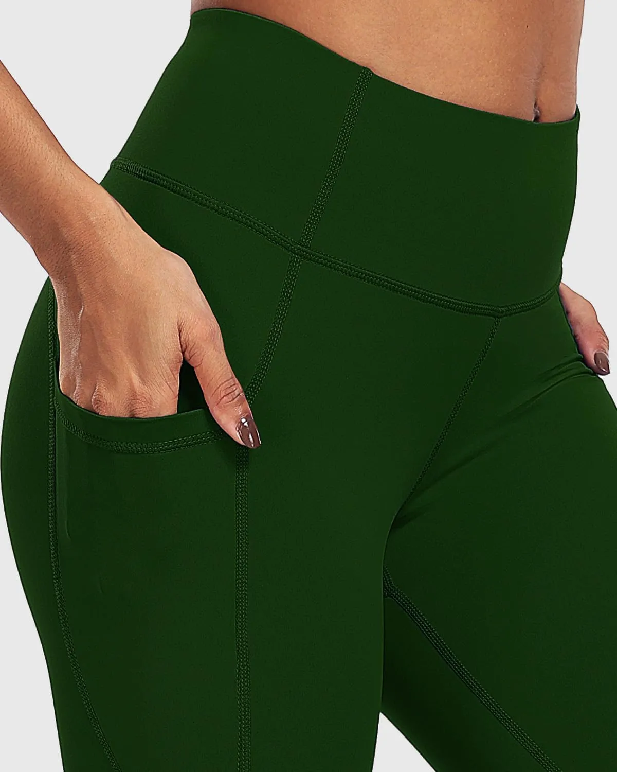 CADMUS Soft Workout Pants for Women High Waisted Ankle Yoga Leggings with Two Pockets