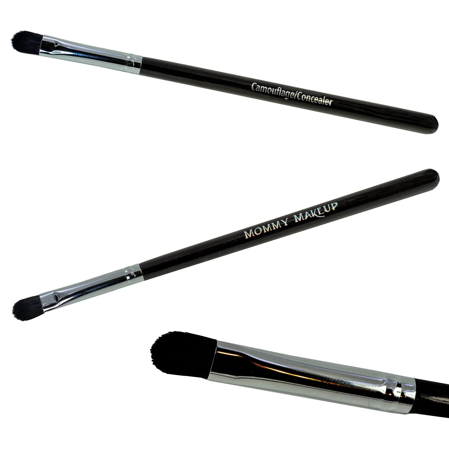 Camouflage Flat Concealer Brush (1 Pc) - Premium Synthetic Vegan Bristles, Round & Soft for Concealing Under Eye, Eyelid & Face Imperfections, Cruelty-Free by Mommy Makeup