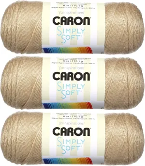 Caron - Simply Soft - Pack of 3 Solid Thread Balls 6 oz