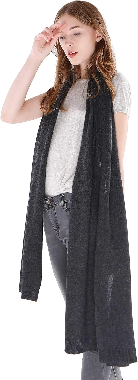 cashmere 4 U 100% Pure Cashmere Wrap Shawl- Extra Large Stole Scarf for Woman