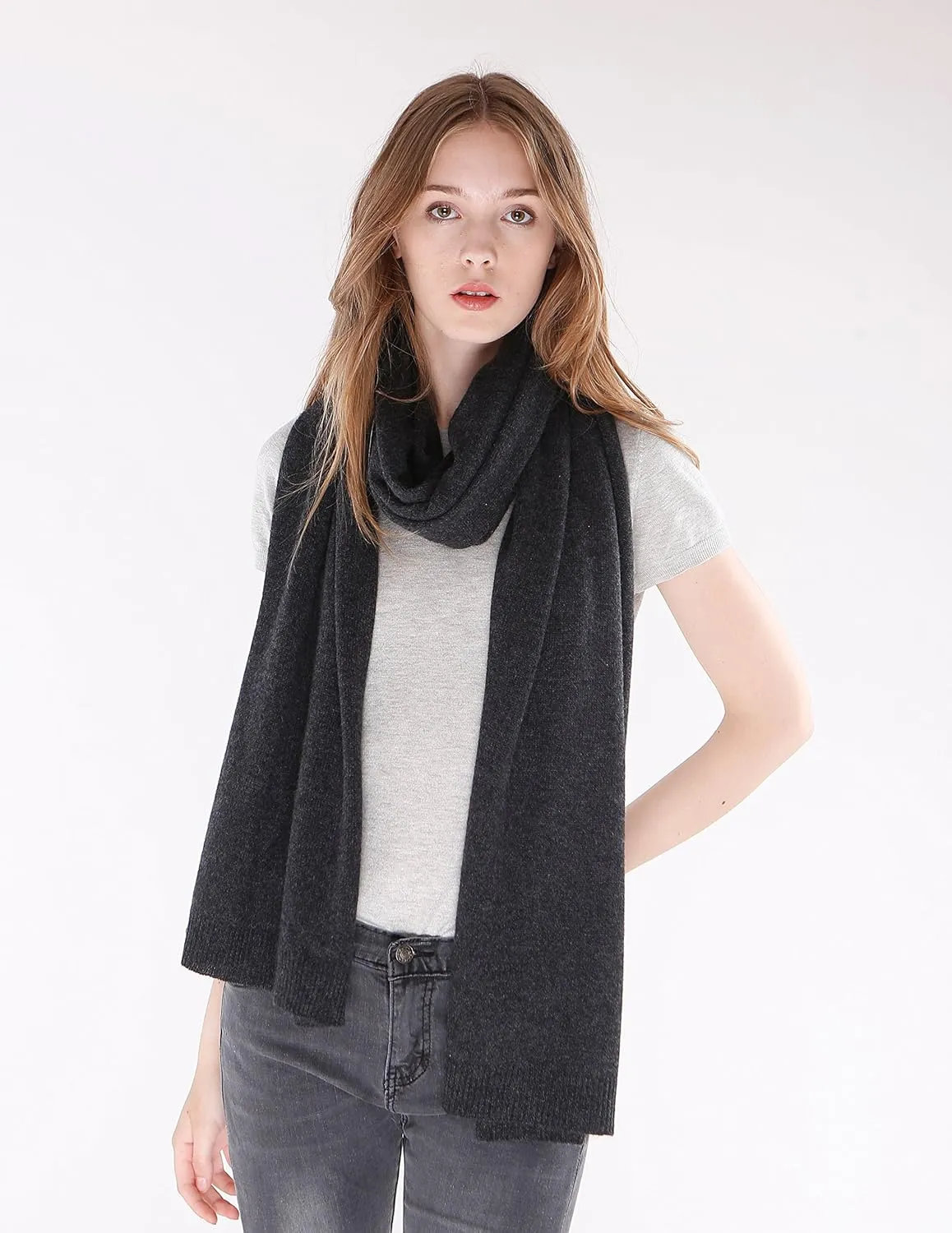 cashmere 4 U 100% Pure Cashmere Wrap Shawl- Extra Large Stole Scarf for Woman