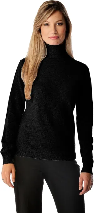 Cashmere Boutique 100% Pure Cashmere Turtleneck Sweater Women - Pullover, Slim Fit, Soft and Warm Long Sleeve Sweater