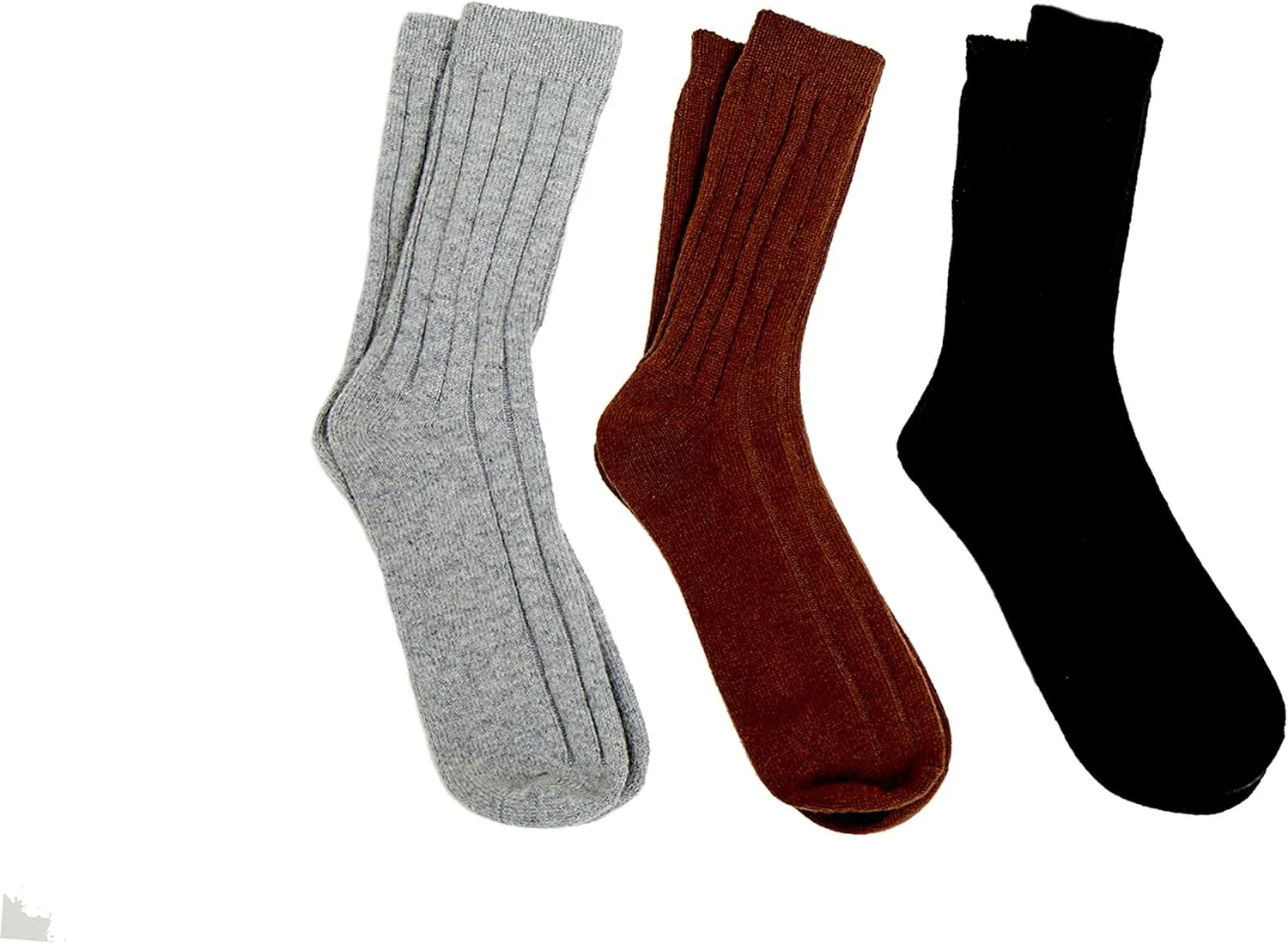 Cashmeren Unisex Soft Sleep Socks 100% Pure Cashmere Ribbed Knit Winter Accessories