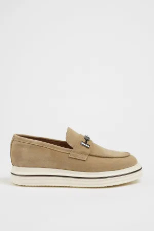 Casual Suede Bit Loafers