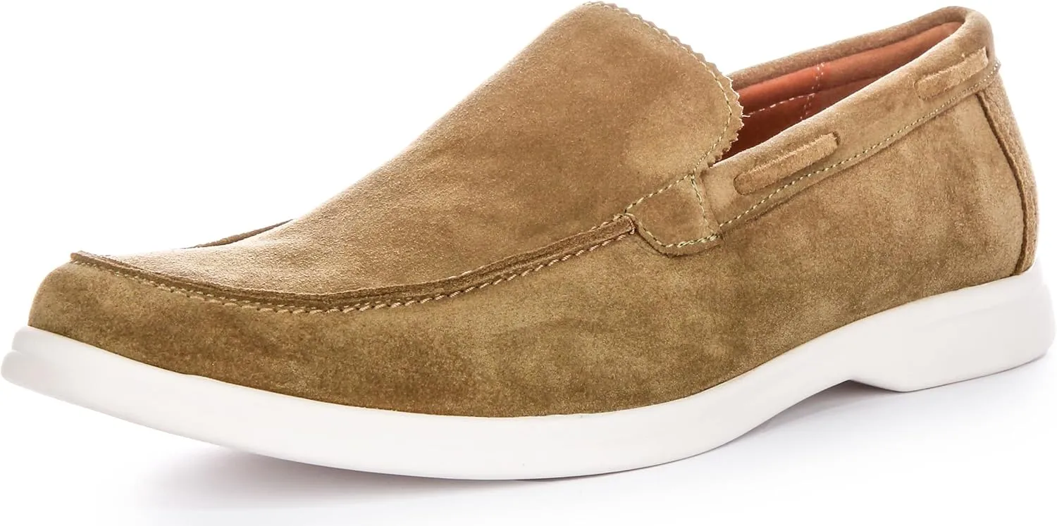 Charles Men's Suede Slip Smart Loafers, Soft Suede Leather, Casual & Smart-Casual Style
