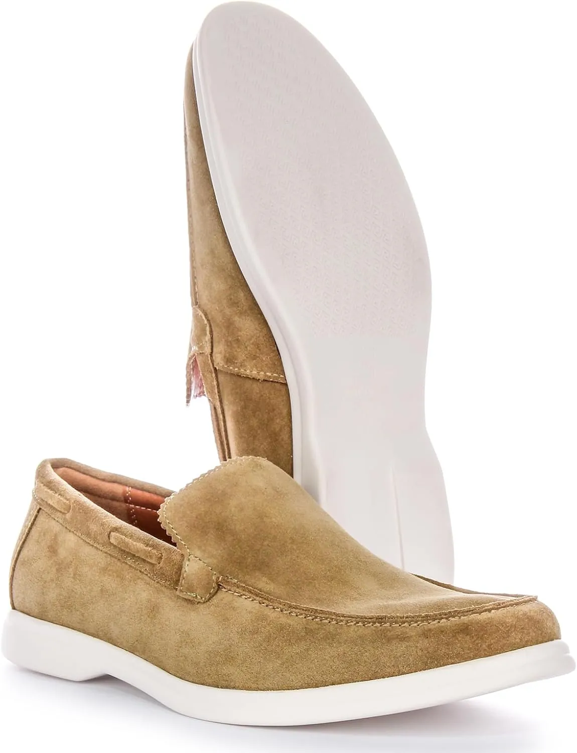 Charles Men's Suede Slip Smart Loafers, Soft Suede Leather, Casual & Smart-Casual Style
