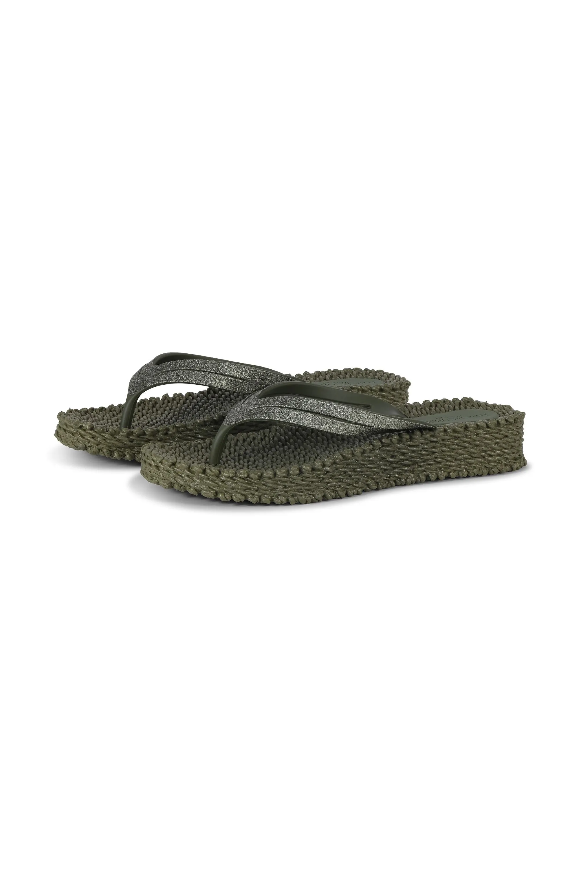 Cheerful 13 Flip Flop Platform Sole Army