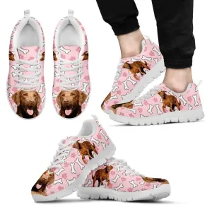 Chesapeake Bay Retriever Print Sneakers For Men(White/Black)- Express Shipping