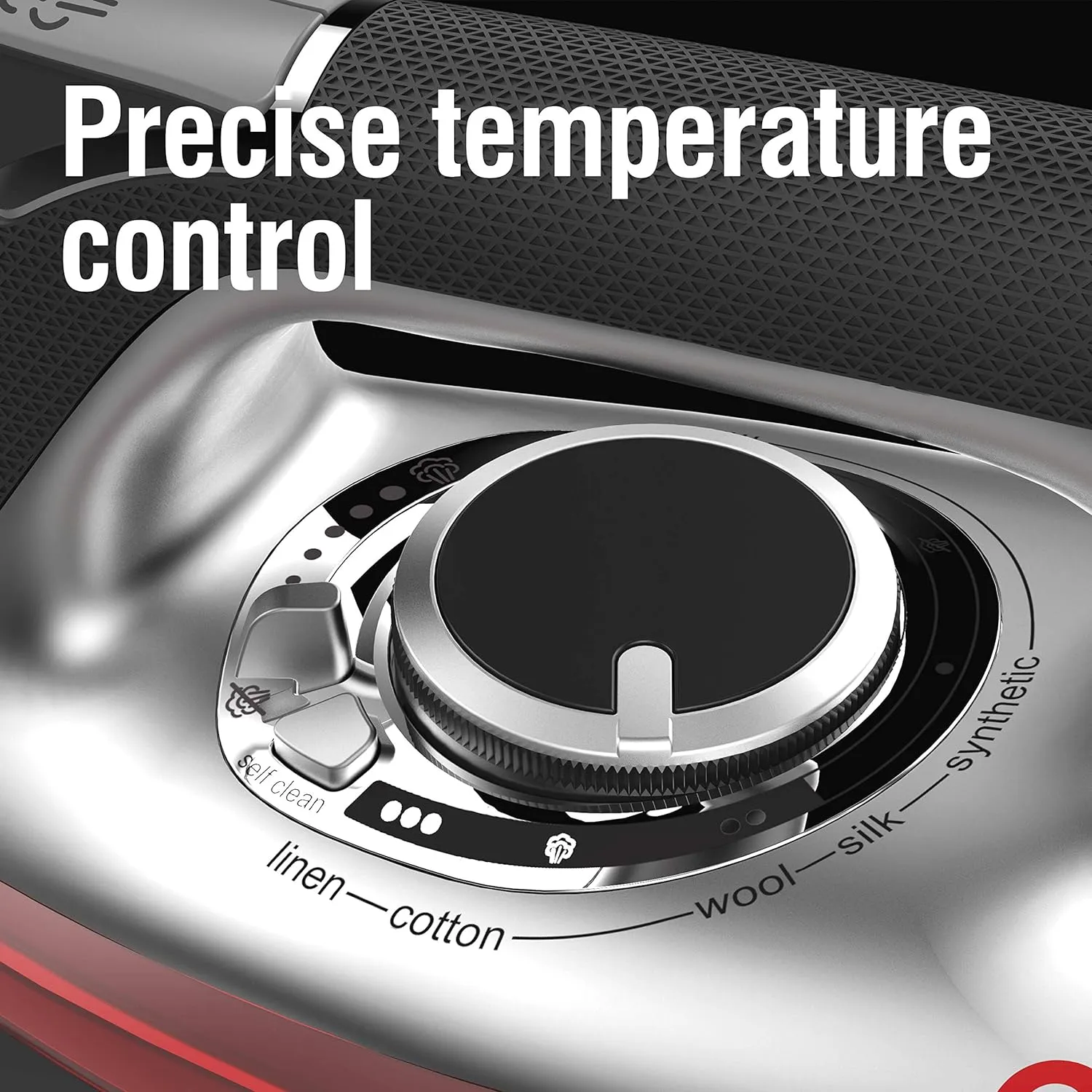CHI Steam Iron for Clothes with 300  Holes for Powerful Steaming, Temperature Guide Dial, 1700 Watts, XL 10’ Cord, 3-Way Auto Shutoff, Titanium Infused Ceramic Soleplate, Silver (13101)