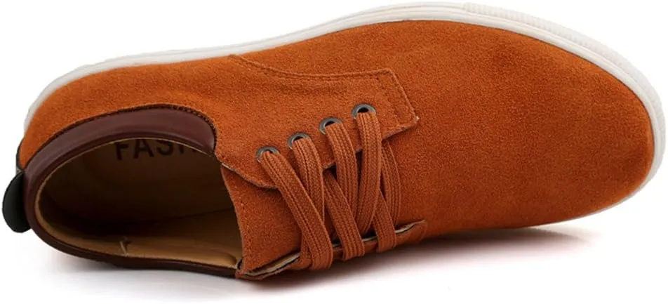 ChicWind Men's Casual Suede Lace Up Loafers Classic Flats Sneakers