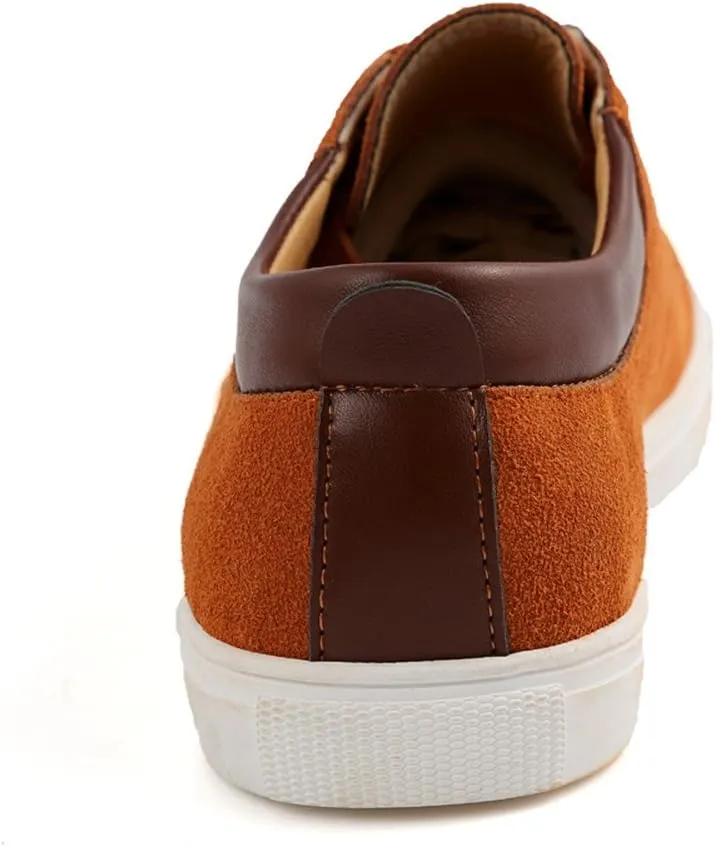 ChicWind Men's Casual Suede Lace Up Loafers Classic Flats Sneakers