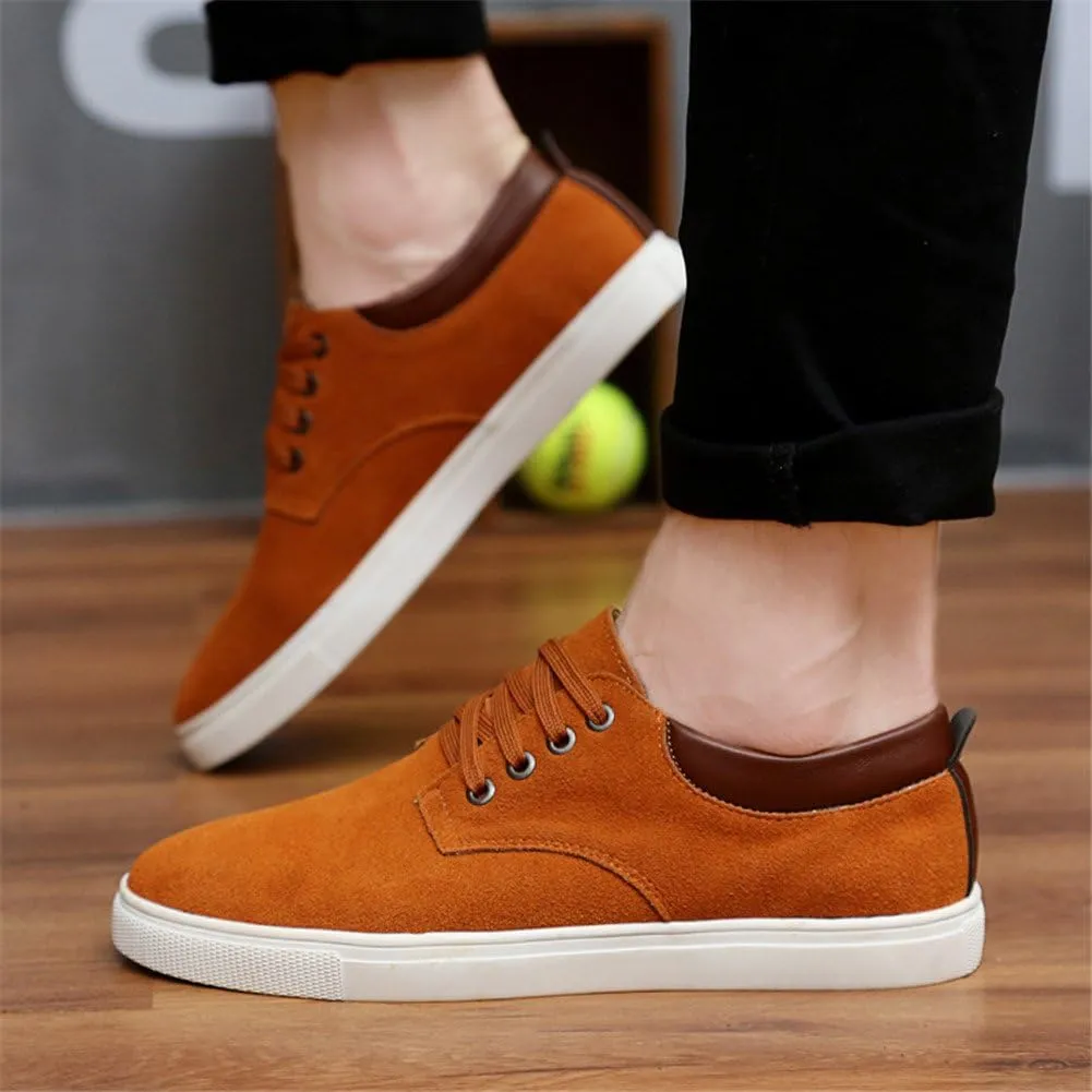 ChicWind Men's Casual Suede Lace Up Loafers Classic Flats Sneakers