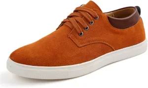 ChicWind Men's Casual Suede Lace Up Loafers Classic Flats Sneakers