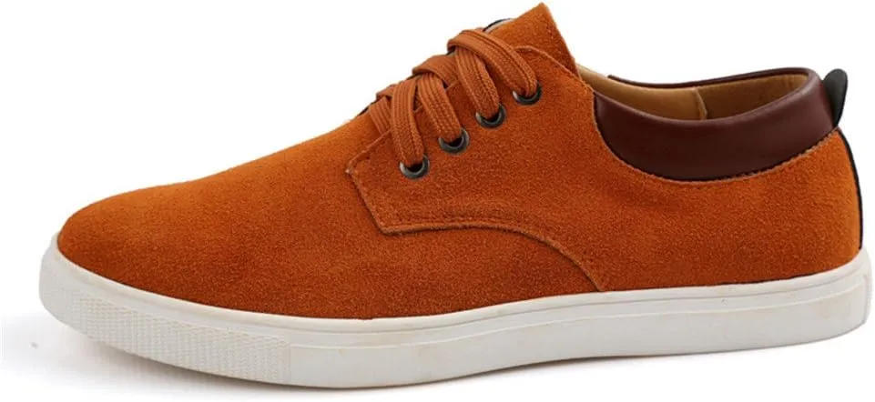ChicWind Men's Casual Suede Lace Up Loafers Classic Flats Sneakers