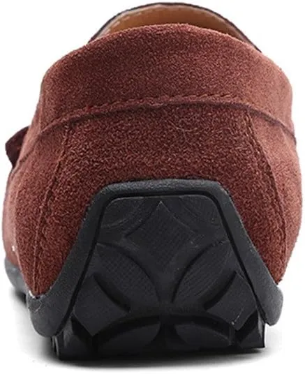 ChicWind Men's Suede Leather Penny Loafers Driving Moccasins Slip On Flats Boat Shoes